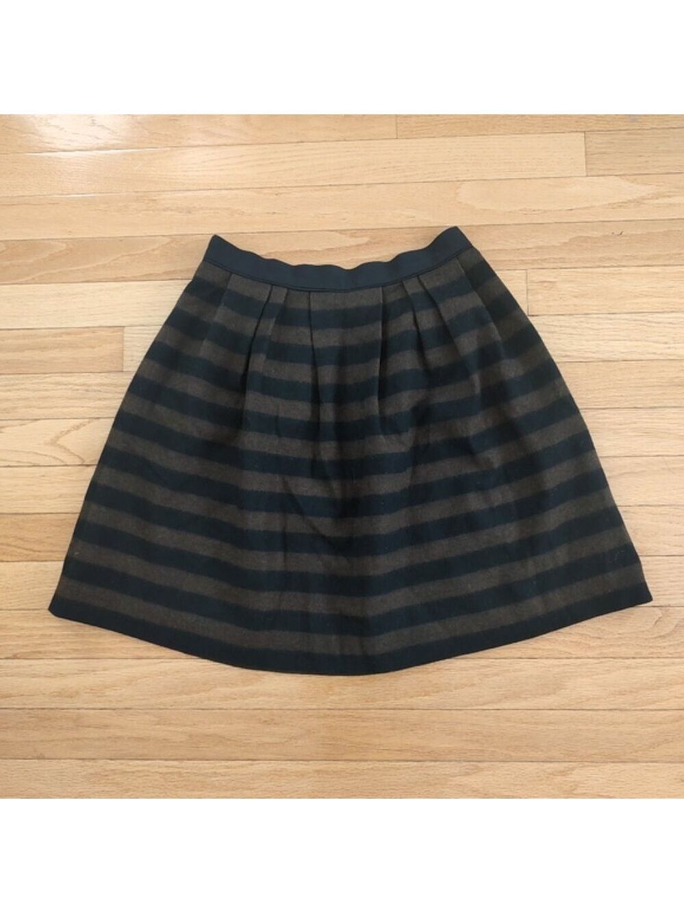 Lanvin wool striped A-line skirt sz 38 S